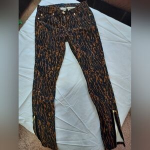 7 For All Mankind Black and Brown Skinny Jeans